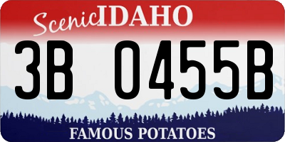 ID license plate 3B0455B