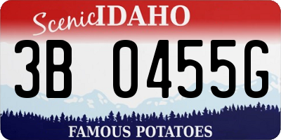 ID license plate 3B0455G