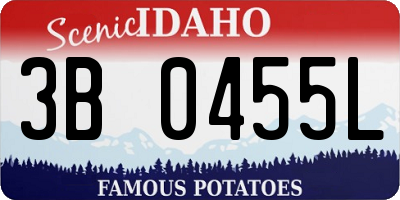 ID license plate 3B0455L