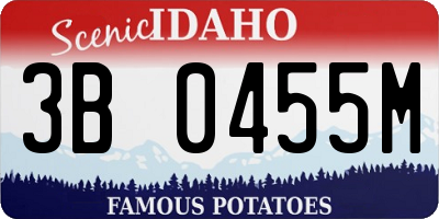 ID license plate 3B0455M