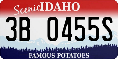 ID license plate 3B0455S