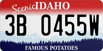 ID license plate 3B0455W