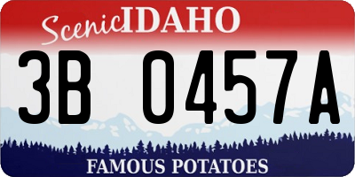 ID license plate 3B0457A