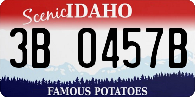ID license plate 3B0457B