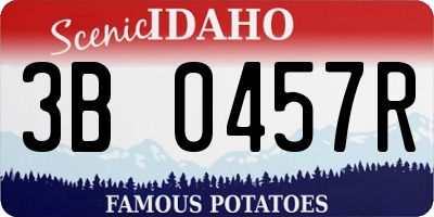 ID license plate 3B0457R