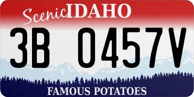 ID license plate 3B0457V