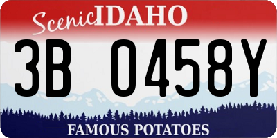 ID license plate 3B0458Y