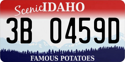 ID license plate 3B0459D