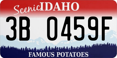 ID license plate 3B0459F