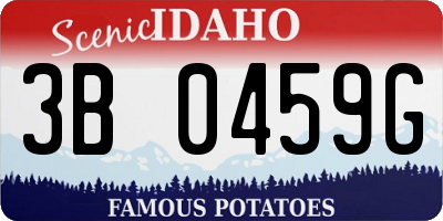 ID license plate 3B0459G
