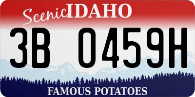 ID license plate 3B0459H
