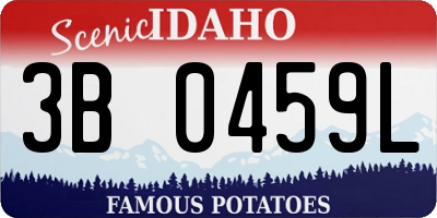ID license plate 3B0459L