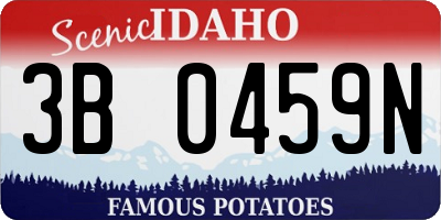 ID license plate 3B0459N