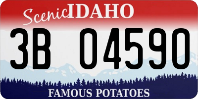 ID license plate 3B0459O