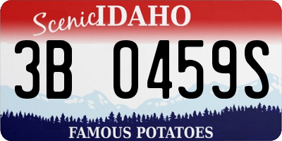 ID license plate 3B0459S