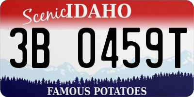 ID license plate 3B0459T