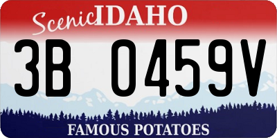 ID license plate 3B0459V