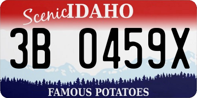 ID license plate 3B0459X