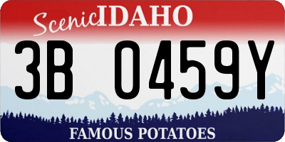 ID license plate 3B0459Y