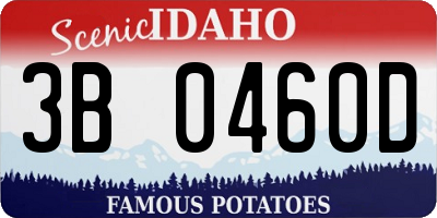 ID license plate 3B0460D