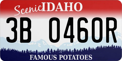 ID license plate 3B0460R