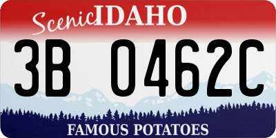 ID license plate 3B0462C