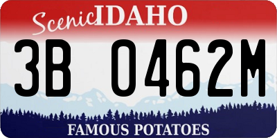 ID license plate 3B0462M