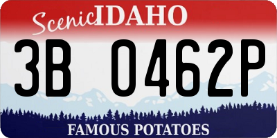ID license plate 3B0462P