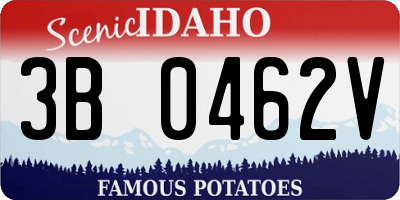 ID license plate 3B0462V