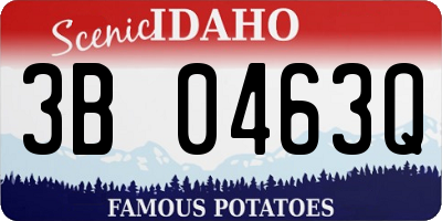 ID license plate 3B0463Q