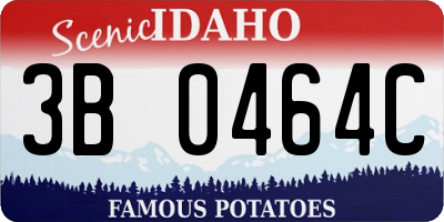 ID license plate 3B0464C