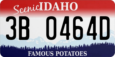 ID license plate 3B0464D
