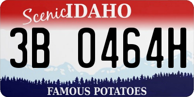 ID license plate 3B0464H