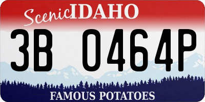ID license plate 3B0464P