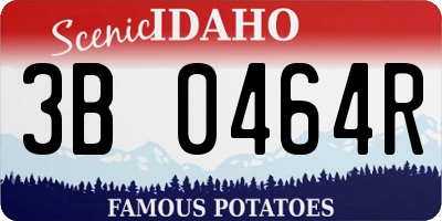 ID license plate 3B0464R