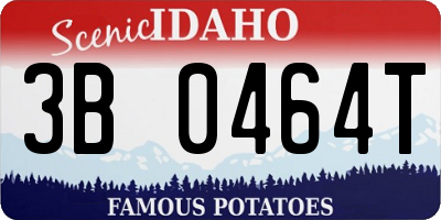 ID license plate 3B0464T