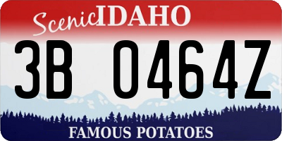 ID license plate 3B0464Z