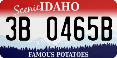 ID license plate 3B0465B