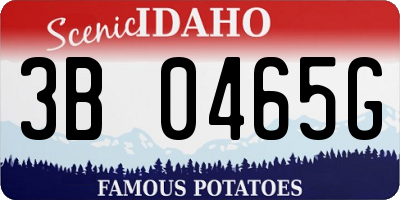 ID license plate 3B0465G