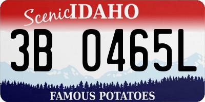ID license plate 3B0465L