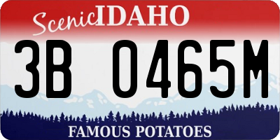 ID license plate 3B0465M