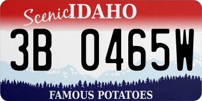 ID license plate 3B0465W