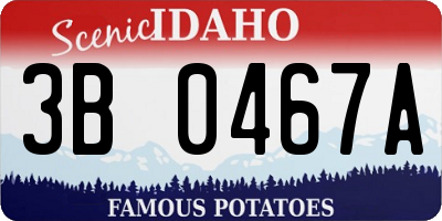 ID license plate 3B0467A