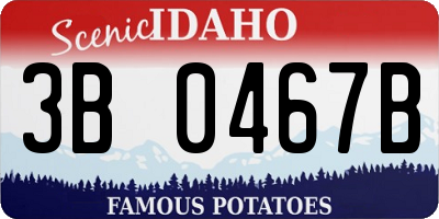 ID license plate 3B0467B