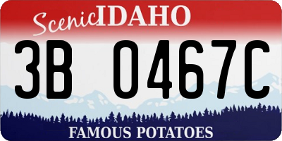 ID license plate 3B0467C