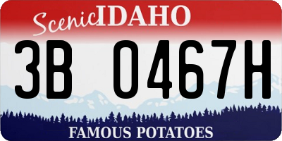 ID license plate 3B0467H