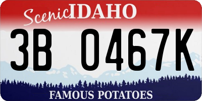 ID license plate 3B0467K