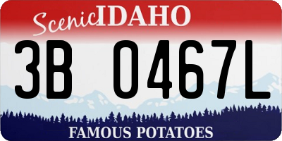 ID license plate 3B0467L