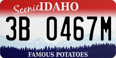 ID license plate 3B0467M
