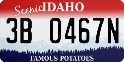 ID license plate 3B0467N
